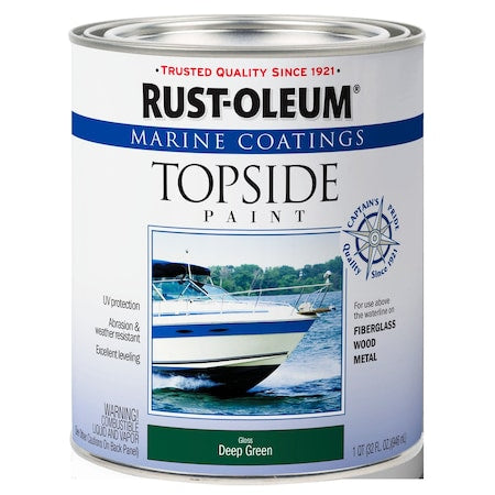 Marine Coatings Topside Paint, Deep Green, Gloss, 1 Qt