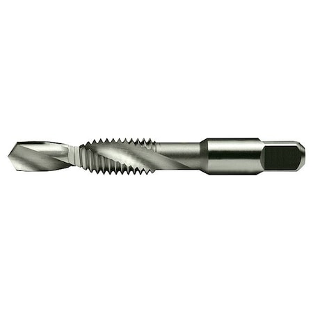 No 10-24UNC HSS 2-Flute Combination Drill and Tap Cle-Line 0450 Bright