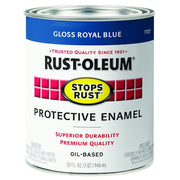 Interior/Exterior Paint, Gloss, Oil Base, Royal Blue, 1 qt