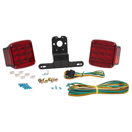 RED,LED TRAILER LIGHTING KIT,W/O CLR/MK