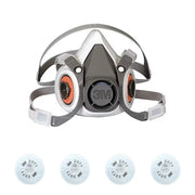 Half Mask Respirator Kit: 4 Cartridges Included, P95 Filter, Thermoplastic Elastomer, Size L