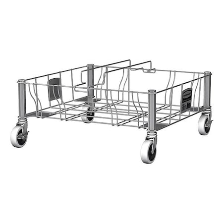 Container Dolly,200 lb,Double,9in H,Gray
