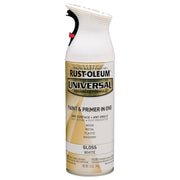 Spray Paint, White, Gloss, Solvent, 12 oz