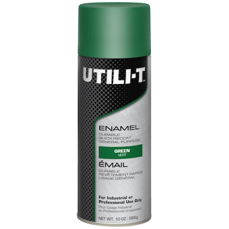 General Purpose Enamel Spray Paint, Green, Gloss, Solvent, 10 oz