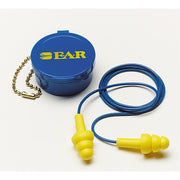 E-A-R UltraFit Reusable Corded Ear Plugs, Flanged Shape, NRR 25 dB, Plastic Case, 1 Pair