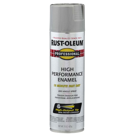 Rust Preventative Spray Paint, Light Machine Gray, Gloss, Solvent, 15 Oz