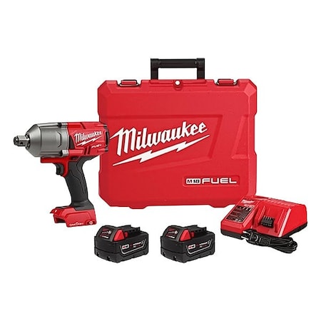 M18 FUEL w/ ONE-KEY High Torque Impact Wrench 3/4" Friction Ring Kit + M18 XC5.0 Resistant Battery