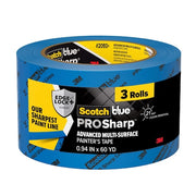 Painter'sTape,Crepe,Blu,60ydL,1inW,PK3