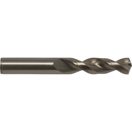 Screw Machine Drill Bit, 31/64 in Size, 135  Degrees Point Angle, Cobalt Steel, Straw/Bronze Finish