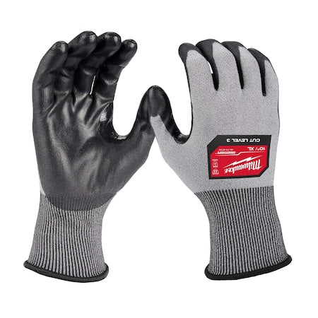 Cut-Resistant Coated Gloves, Cut Level A3 ,Dipped ,Polyurethane ,Smooth ,XL 12 PK