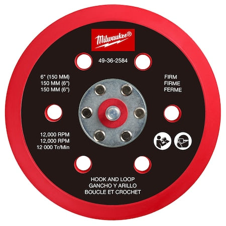 Sander Backing Pad,6 in dia.,1 in Thick