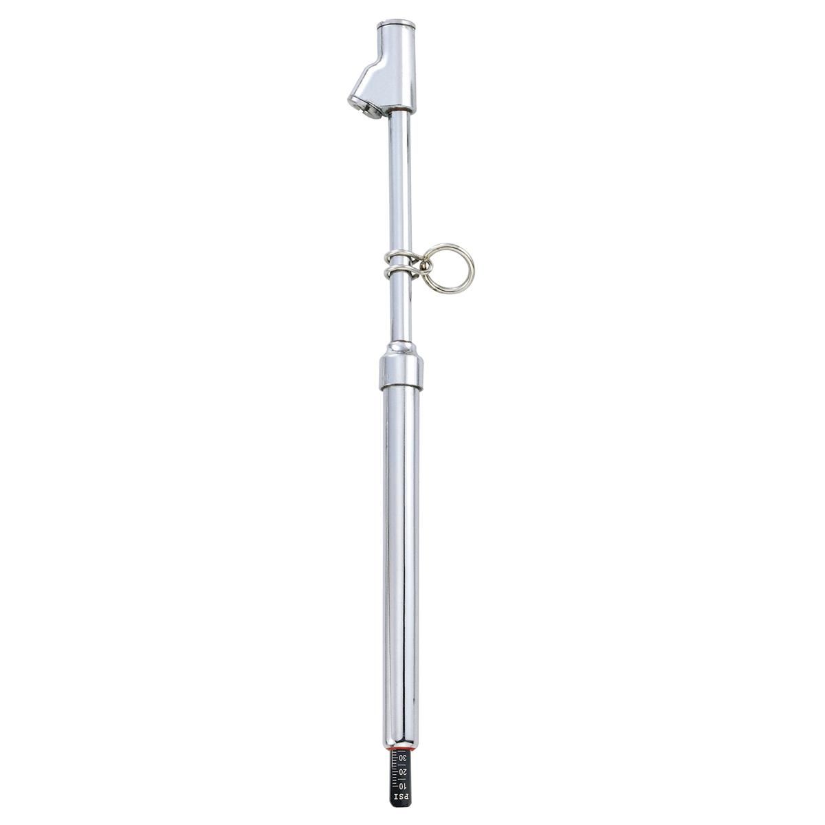 Dual Foot Tire Gauge - Chrome Finish, 10-150 PSI, Extended Reach