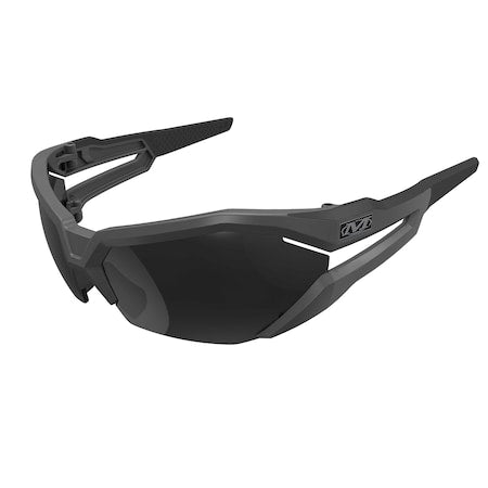 Type-V, Safety Glasses, Anti-Fog & Anti-Scratch, Smoke Lens, Gray Frame, Full-Frame