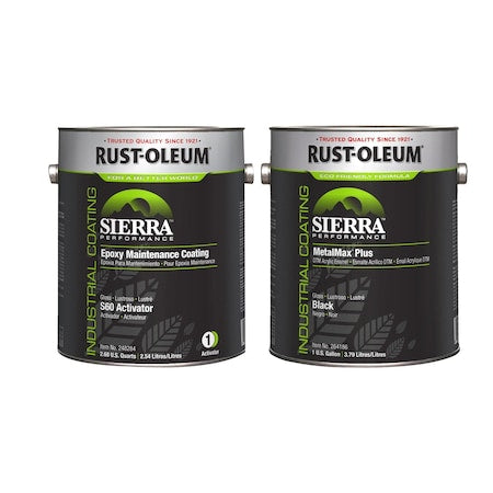 Epoxy Activator and Finish Kit, Black, High Gloss, 1 gal, 230 to 340 sq ft/gal, S60 Series