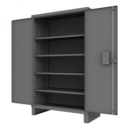Storage Cabinet, 78 in H, 48 1/4 in W, 24 1/4 in D, Swing, Electronic Keypad, 4 Shelves