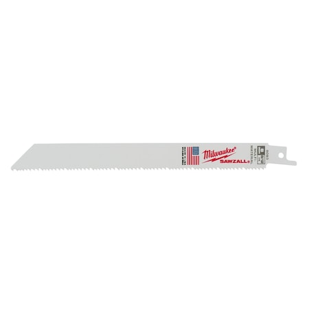 8 in x 8/12 TPI Reciprocating Saw Blade, 25 PK