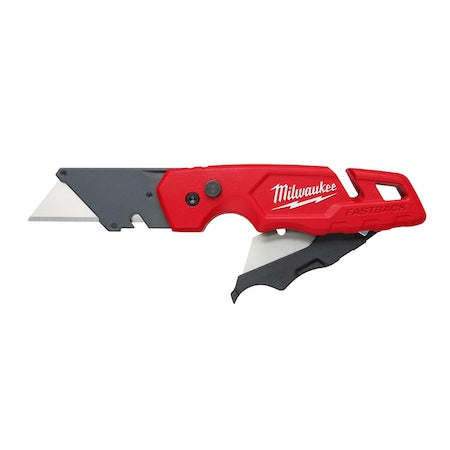 FASTBACK Folding Utility Knife with Blade Storage, 6-7/8 in, Red
