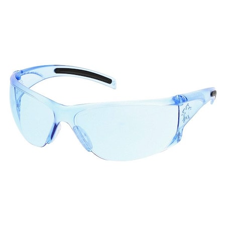 Hulk HK1, Safety Glasses, Anti-Scratch, Light Blue Lens, Light Blue/Black Frame, Frameless, 1 PR