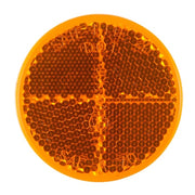 Reflector, Stick-On, Yellow, Round, Dia 2 In