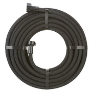 3/8 in ID x 25 ft L Garden Hose, Rubber Tube, Black, Plastic x Plastic Fitting