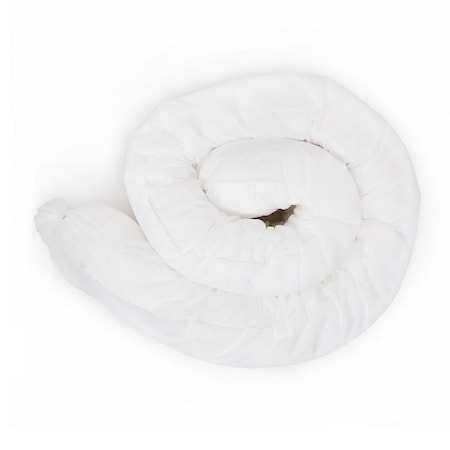 Sorbent Sock, 20 13/16 gal, 3 in x 48 in, Oil, White, 40 PK