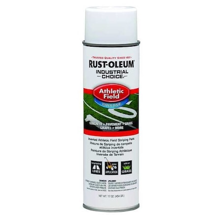 Athletic Field Striping Paint, 17 oz., White, Water -Based