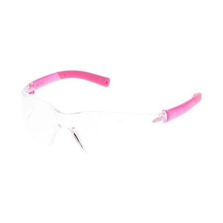 BearKat (BK2), Safety Glasses, Duramass Hard Coat, Polycarbonate Lens, Pink Frame, Frameless, 1 PR