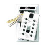 Lock Box, White, Surface, PushButton, 5 Keys