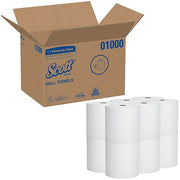 Scott Essential Universal Hi-Capacity Hard Roll Towels, 1.5" Core, White, 1,000'/Roll, 12 Rolls/Case