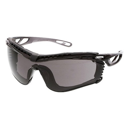 Checklite (CL5), Safety Glasses, UV-AF Anti-Fog, Polycarbonate Lens, Smoke Frame, Frameless, 1 PR