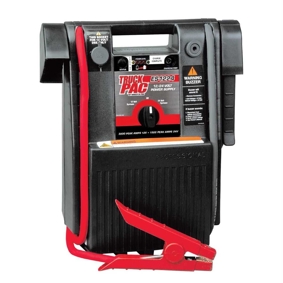 Booster PAC ES1224 3000A/1500A Peak 12V/24V Jump Starter with Power Supply