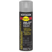 High Temperature Spray Paint, Aluminum, Flat, Solvent, 15 oz