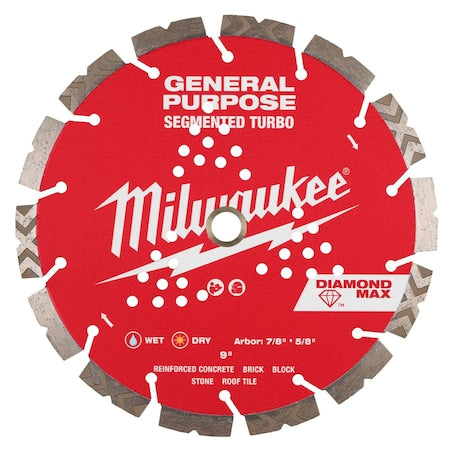 9" Diamond Max Segmented Turbo, General Purpose Diamond Blade