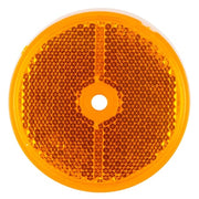 Reflector, Stick-On, Yellow, Dia 2 1/2