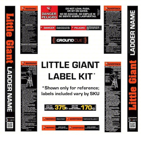 ENG/FRE LABEL KIT, LITTLE GIANT OVERHAUL