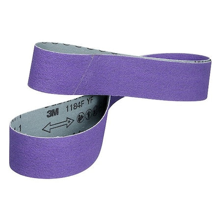 Sanding Belt, Coated, Ceramic, 80 Grit, Not Applicable, 1184F, Purple
