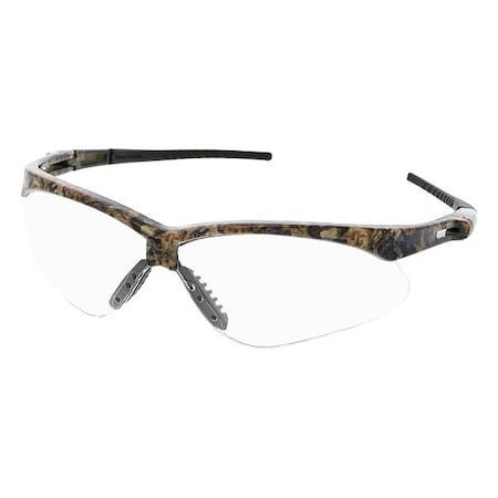 Memphis (MP1), Safety Glasses, Anti-Fog, Clear Lens, Mossy Oak/Black Frame, Half Frame, 1 PR