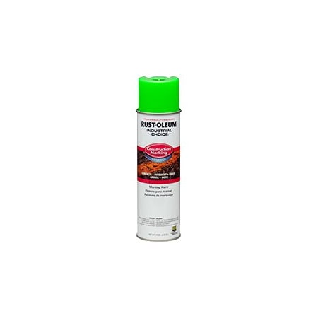 Construction Marking Paint, 17 oz., Fluorescent Green, Water -Based