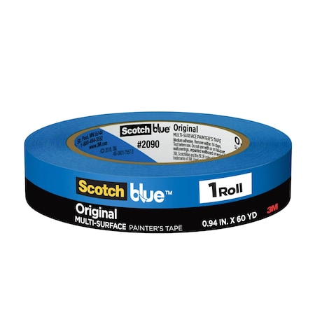 Painter's Tape, 15/16 in W x 60 yd L, 5.4 mil Thick, Blue, Scotch Blue 2090, 1 Pk