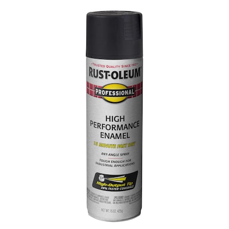 Rust Preventative Spray Paint, Black, Semi-Gloss, 15 Oz