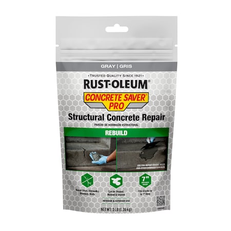 Concrete Repair Compound,3 lb,Gray
