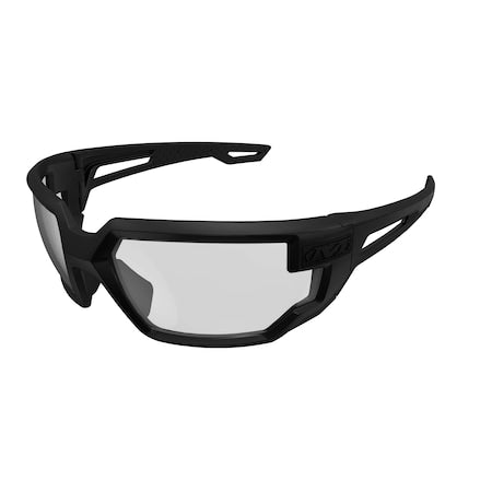 Type-X, Safety Glasses, Anti-Fog & Anti-Scratch, Clear Lens, Black Frame, Full-Frame