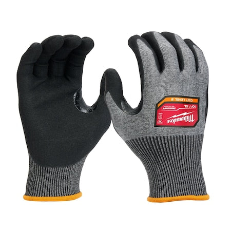 Cut Protection Dipped Gloves, Cut Level A8 ,Dipped ,Nitrile ,Sandy Nitrile ,XL 12 PK