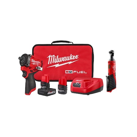 M12 FUEL Impact Wrench Kit + M12 Ratchet