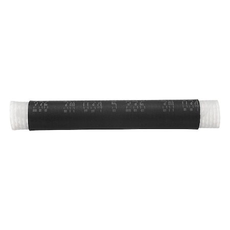 Cold Shrink Insulator, 2:1 I.D. Shrink Ratio, 1.19 in I.D. Before Shrinking, Black, 9 in