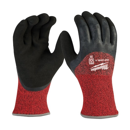 Cut-Resistant Insulated Gloves, Cut Level A4 ,Double Dipped ,Latex ,Sandy ,M (8) 12 PK