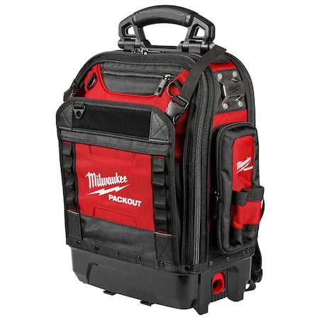 Tool Backpack, Red, Polyester, 42 Pockets