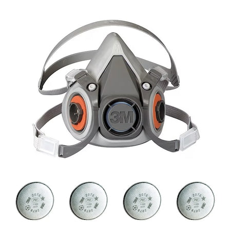 Half Mask Respirator Kit: Includes 4 Filters, Nuisance Acid Gas/Nuisance Organic Vapor/P95, Blue, L