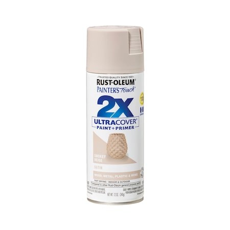 Spray Paint, Smokey Beige, Satin, Solvent, 12 Oz