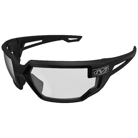 Type-X, Safety Glasses, Anti-Fog & Anti-Scratch, Clear Lens, Black Frame, Full-Frame